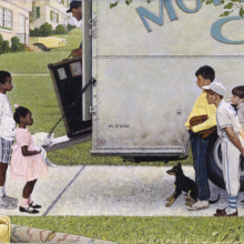 Norman Rockwell: New Kids in the Neighborhood (Negro in the Suburbs)