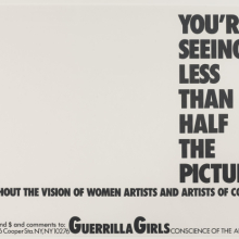 Guerrilla Girls: You're Seeing Less than Half the Picture