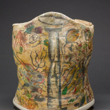 Plaster corset, painted and decorated by Frida Kahlo