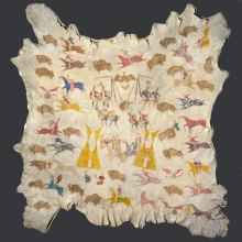 Cadzi Cody (Cosiogo): Painted Elk Hide Robe