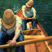 Gustave Caillebotte: Oarsmen Rowing on the Yerres