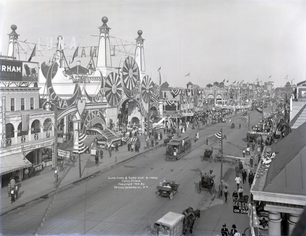 Irving Underhill: Luna Park and Surf Avenue, Coney Island
