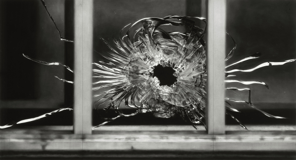 Robert Longo: Untitled (Bullet Hole in Window, January 7, 2015)