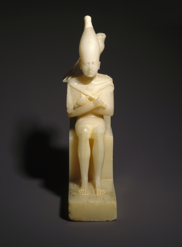 Pepy I with Horus Falcon, from Upper Egypt.