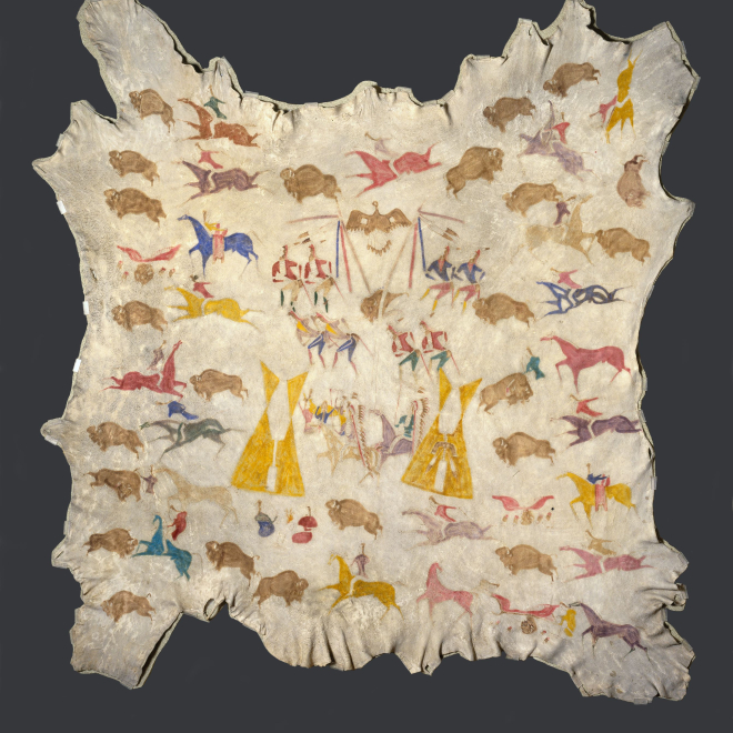 Cadzi Cody (Cosiogo): Painted Elk Hide Robe