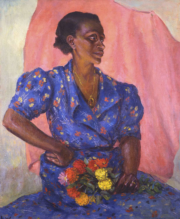 Laura Wheeler Waring:  Woman with Bouquet
