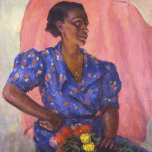 Laura Wheeler Waring:  Woman with Bouquet