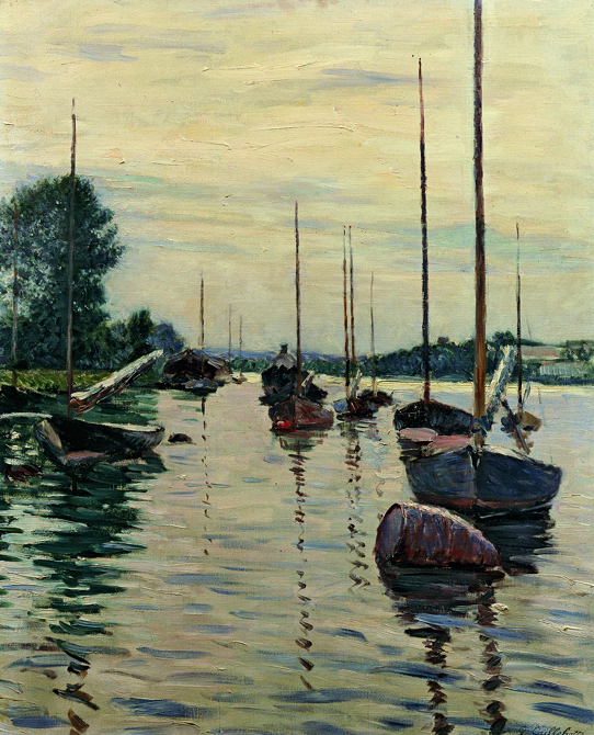 Gustave Caillebotte: Boats Moored on the Seine