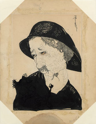 Man with moustache, fisherman’s hat, looking left, for “On Going Fishing,” New York Morning Telegraph Sunday Magazine
