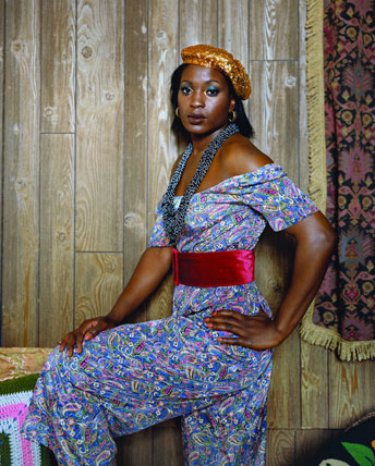 Mickalene Thomas: Qusuquzah Standing Sideways