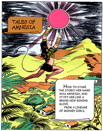 Chitra Ganesh: Page 1 from Tales of Amnesia