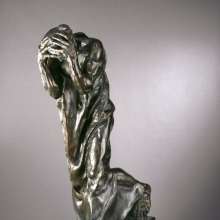 <p>Auguste Rodin (French, 1840–1917). <i>Andrieu d’Andres, Monumental (Andrieu d’Andres, monumental)</i>, 1888, cast 1983. Bronze, 78<sup>3</sup>⁄<sub>8</sub> x 50 × 33<sup>1</sup>⁄<sub>2</sub> in. (199.1 × 127 × 85.1 cm). Brooklyn Museum, Gift of Iris and B. Gerald Cantor, 87.106.3</p>