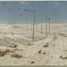 <p>Vasili Vereshchagin (Russian, 1842–1904). <em>The Road of the War Prisoners</em>, 1878–79. Oil on canvas, 71<sup>1</sup>⁄<sub>2</sub> x 110<sup>1</sup>⁄<sub>2</sub> in. (181.6 × 280.7 cm). Brooklyn Museum, Gift of Mrs. Lilla Brown in memory of her husband John W. Brown, 06.46</p>