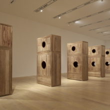 <p>Ai Weiwei (Chinese, b. 1957). <i>Moon Chest</i>, 2008. Seven chests in Huanghuali wood, each: 126 × 63 × 31<sup>1</sup>⁄<sub>2</sub> in. (320 × 160 × 80 cm). Courtesy of Ai Weiwei Studio. © Ai Weiwei</p>