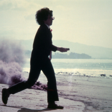 <p>Judy Chicago (American, b. 1939). <i>Purple Atmosphere #4</i> documentation, 1969. Photo courtesy of Through the Flower Archives</p>