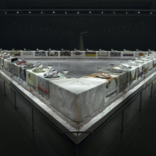 <p><em>The Dinner Party</em>, 1974–79. Judy Chicago (American, born 1939). Ceramic, porcelain, textile; triangular table, each side: 48 ft. (14.6 m). Brooklyn Museum; Gift of The Elizabeth A. Sackler Foundation, 2002.10. (Photo: Christine Gant, Brooklyn Museum)</p>