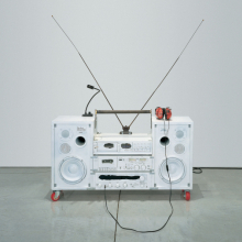 
                           
                           Tom Sachs (American, born 1966). Model One, 1999. Mixed media, 32 x 41 x 14 in. (81.3 x 104.1 x 35.6 cm). Collection of Philip and Shelley Fox Aarons, New York. Courtesy of the artist
                           
                           