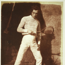 <p>David Octavius Hill (Scottish, 1802–1870) and Robert Adamson (Scottish, 1821–1848). <em>Mr. Laing or Laine</em>, 1843. Sepia-toned, salted paper photograph from calotype negative, 7<sup>3</sup>⁄<sub>4</sub> x 5<sup>5</sup>⁄<sub>8</sub> in. (19.6 x 14.3 cm). Scottish National Portrait Gallery</p>