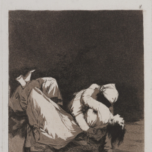 <p>Francisco de Goya y Lucientes (Spanish, 1746—1828). <em>They Carried Her Off! (Que se la llevaron!)</em>, plate 8 from <em>The Caprices (Los Caprichos)</em>, 1797–98. Etching and aquatint on laid paper, 8<sup>1</sup>/<sub>2</sub> x 6 in. (21.7 x 15.2 cm). Brooklyn Museum; A. Augustus Healy Fund, Frank L. Babbott Fund, and Carll H. de Silver Fund, 37.33.8. (Photo: Jonathan Dorado, Brooklyn Museum)</p>