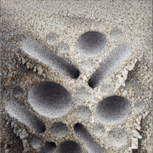 <p>Kwang Young Chun (Korean, born 1944). <em>Aggregation 15–AU043</em>, 2015. Mixed media with Korean mulberry paper, 64 x 51<sup>1</sup>/<sub>2</sub> in. (162.6 x 130.8 cm). Courtesy of Young Hwan Jeong<br />
Kwang</p>