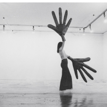 
                          
                          Sylvia Palacios Whitman (born Chile, 1941; lives and works in the United States). Passing Through, Sonnabend Gallery, 1977. Documentation of performance; photographer: Babette Mangolte. Photograph, 11 × 14 in. (27.9 × 35.6 cm). Courtesy of Babette Mangolte. © 1977 Babette Mangolte (all rights of reproduction reserved)
                          
                          