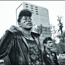<p>Yolanda Andrade (born Mexico, 1950). <em>Marcha gay</em> (Gay pride march), 1984. Gelatin silver print. 11 × 14 in. (27.9 × 35.6 cm). Courtesy of the artist. © Yolanda Andrade</p>