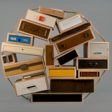 
                           
                           Tejo Remy, designer (Dutch, born 1960). Droog Design, Design Cooperative, manufacturer, Amsterdam, Netherlands (founded 1993). Chest of Drawers “You Can't Lay Down Your Memory,” designed 1991, made 2005. Maple, other woods, painted and unpainted metals, plastic, paper, textile, 60 × 60 × 30 in. (152.4 × 152.4 × 76.2 cm). Brooklyn Museum; Gift of Joseph F. McCrindle in memory of J. Fuller Feder, by exchange, 2005.36. © Droog Design. (Photo: Brooklyn Museum)
                           
                           