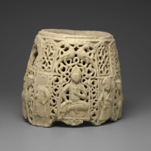 <p>Water Cooling Jug, Iraq, Syria, or Turkey (Jazira region), Seljuk period, late 12th–early 13th century. Ceramic; earthenware, 12 × 14 1/4 × 14 1/4 in. (30.5 × 36.2 × 36.2 cm). Brooklyn Museum, Gift of The Roebling Society, 73.30.6. (Photo: Brooklyn Museum)</p>