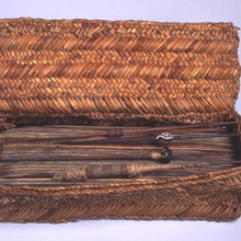 Weaver's Work Basket with Spindles