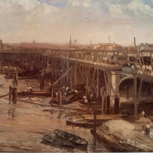 <p>James McNeill Whistler (American, 1834–1903). <i>The Last of Old Westminster</i>, 1862. Oil on canvas. Museum of Fine Arts, Boston, A. Shuman Collection</p>