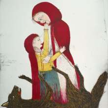 <p>Kiki Smith (American, b. Germany, 1954). <i>Born</i>, 2002. Lithograph, edition 4 of 28. Brooklyn Museum, Emily Winthrop Miles Fund, 2003.17</p>