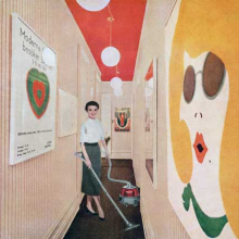
                           
                           Martha Rosler (American, b. 1943). Vacuuming Pop Art, 1966–72. Photomontage, 24 × 20 in. (50.8 × 61 cm). Courtesy of the artist and Mitchell-Innes & Nash, New York
                           
                           
