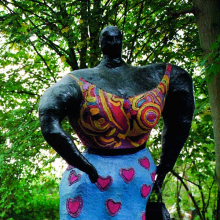 <p>Niki de Saint Phalle (French, 1930–2002). <i>Black Rosy, or My Heart Belongs to Rosy</i>, 1965. Material wool, paint, and wire mesh, 89 × 59 × 33<sup>1</sup>⁄<sub>2</sub> in. (226.1 × 127 × 85.1 cm). Niki Charitable Art Foundation, Santee, California</p>