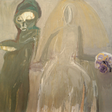 <p>Eva Hesse (American, b. Germany, 1936–1970). <i>No title</i>, 1960. Oil on canvas, 49<sup>1</sup>⁄<sub>4</sub> x 49<sup>1</sup>⁄<sub>4</sub> in. (48.9 × 48.9 cm). Ursula Hauser Collection, Switzerland</p>