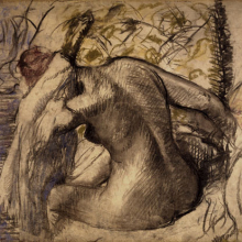 Edgar Degas: Seated Nude Woman Drying Her Hair