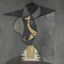 <p><i>Woman in Gray</i>, 1942. Pablo Picasso (Spanish, 1881–1973). Oil on canvas, 39<sup>1</sup>⁄<sub>4</sub> x 31 in. (99.7 × 81 cm). Brooklyn Museum; Gift of the Alex Hillman Family Foundation in memory and in honor of Rita K. Hillman, 2008.43</p>