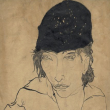 
                           
                           Djuna Barnes (American, 1892–1982), Sketch of a woman with hat, looking right, for “The Terrorists,” New York Morning Telegraph Sunday Magazine, September 30, 1917. Ink on paper, 123⁄4 x 81⁄2 in. (32.4 × 21.6 cm). Djuna Barnes Papers, Special Collections, University of Maryland Libraries
                           
                           