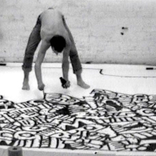 <p>Keith Haring (American, 1958–1990). Still from <i>Painting Myself into a Corner</i>, 1979. Video, 33 min. Collection Keith Haring Foundation. © Keith Haring Foundation</p>