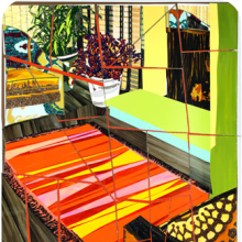 Mickalene Thomas: Interior: Two Chairs and Fireplace