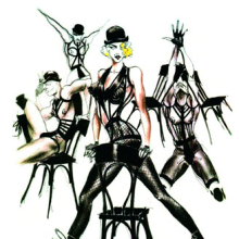 <p>Jean Paul Gaultier (French, b. 1952). Sketch of Madonna’s stage costumes for her Blond Ambition World Tour, 1989–90, inkjet print, 11 × 17 in. (27.9 × 43.1 cm). © Jean Paul Gaultier</p>