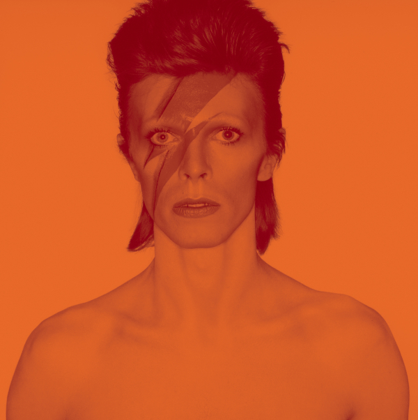 Photograph from album cover shoot for Aladdin Sane