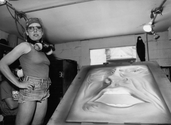 Judy Chicago with Doublehead, New Mexico, 1987