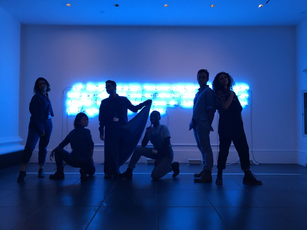 Museum Education Fellowship Program in front of Infinite Blue