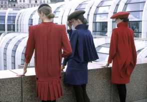 Three women wearing Pierre Cardin 