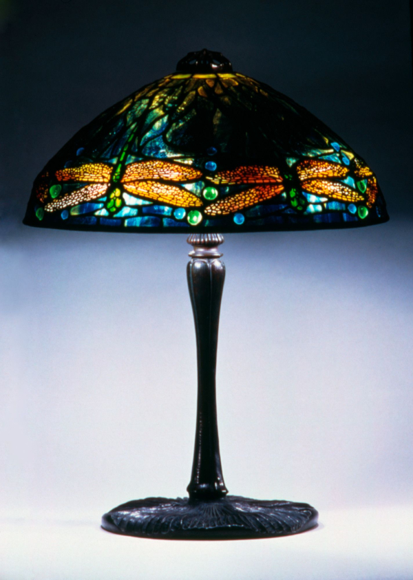 <p>Clara Wolcott Driscoll : “Dragonfly” Lamp, circa 1900–20</p>