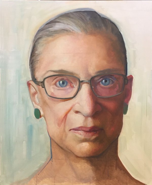 <p>Constance P. Beaty: Large Oil Sketch: Associate Justice Ruth Bader Ginsburg</p>