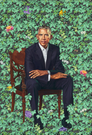 <p>Kehinde Wiley: Barack Obama</p>