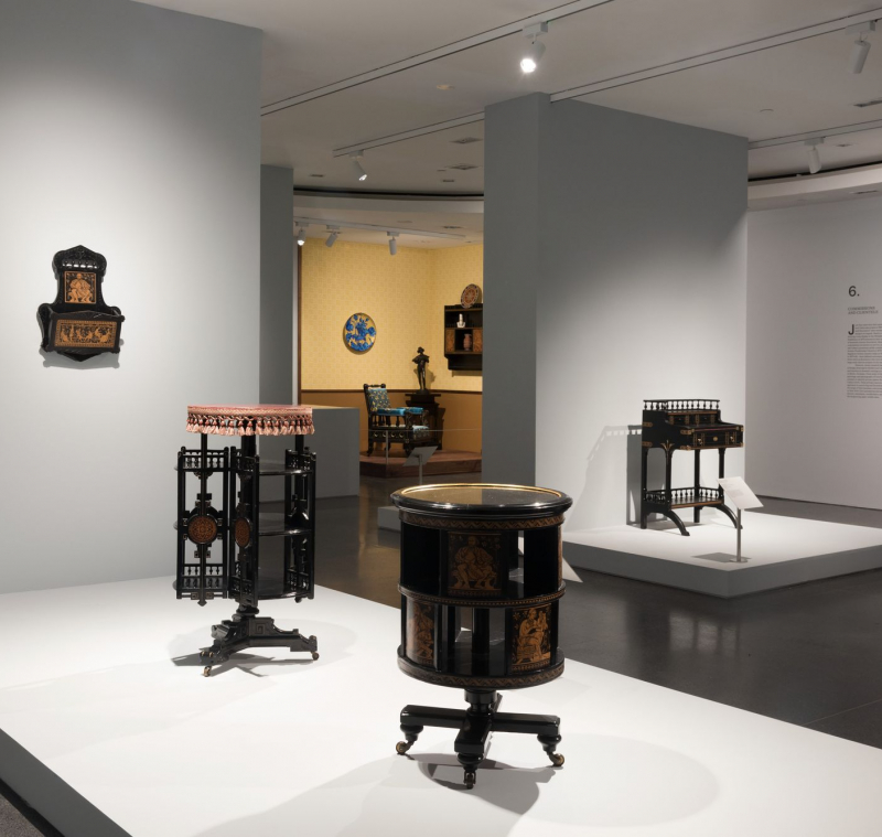 <p>Installation view of the exhibition Modern Gothic: The Inventive Furniture of Kimbel and Cabus, 1863–82 at the Brooklyn Museum</p>