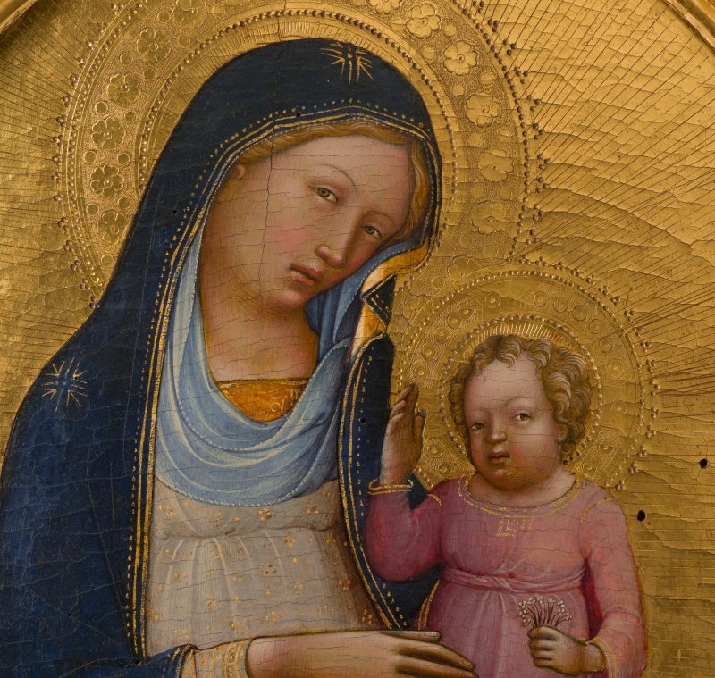 A painting of the Madonna and child