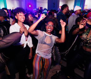People dancing and smiling